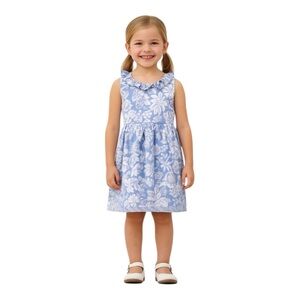 Savannah Girl’s Size 6 Blue Floral Sleeveless Dress
